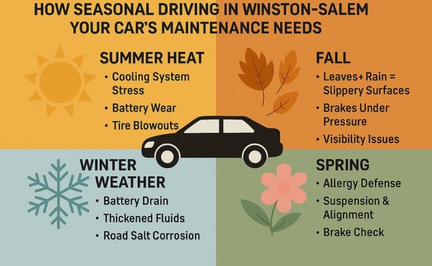How Seasonal Driving in Winston-Salem Affects Your Car’s Maintenance Needs